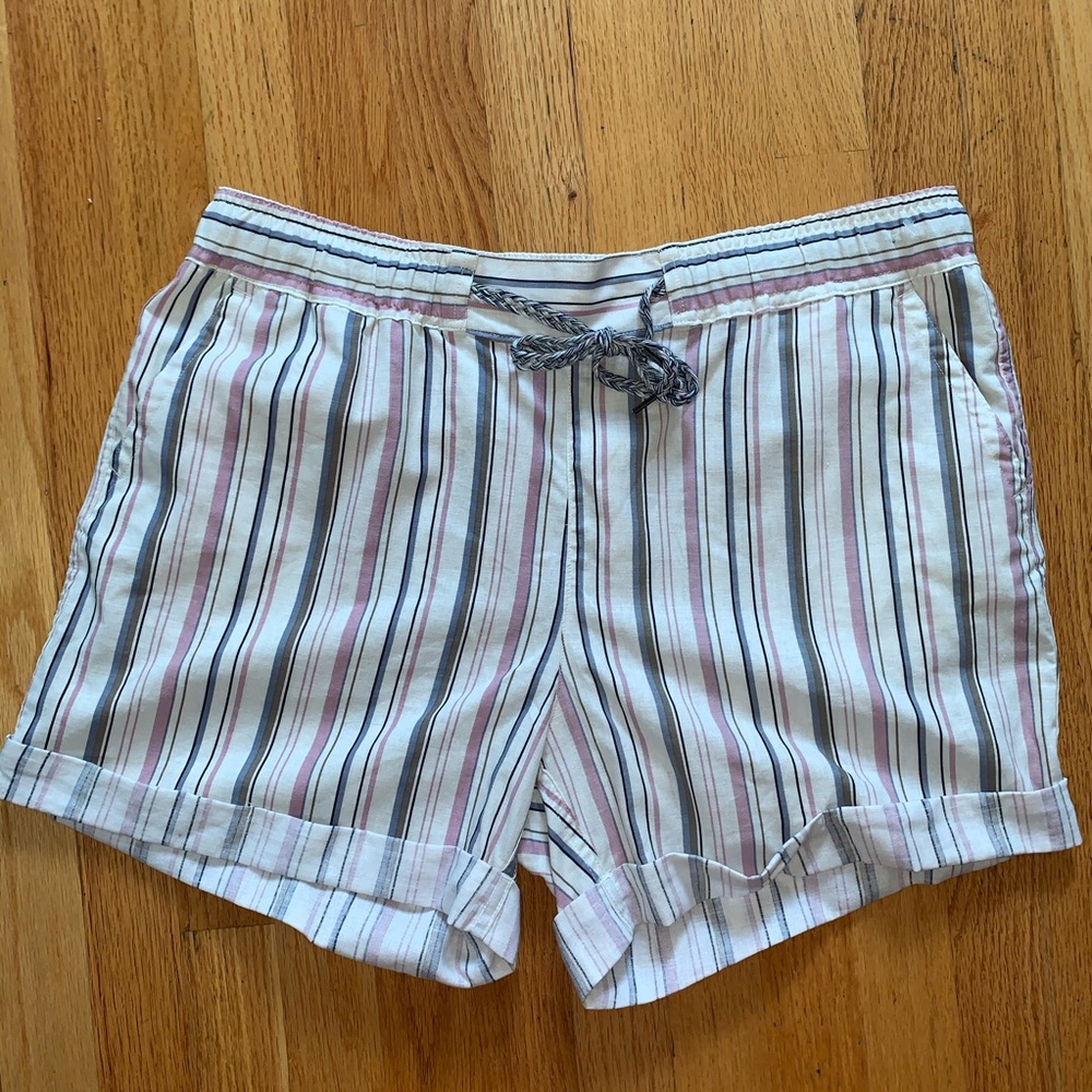 Eddie Bauer linen blend drawstring shorts 14/16 0X